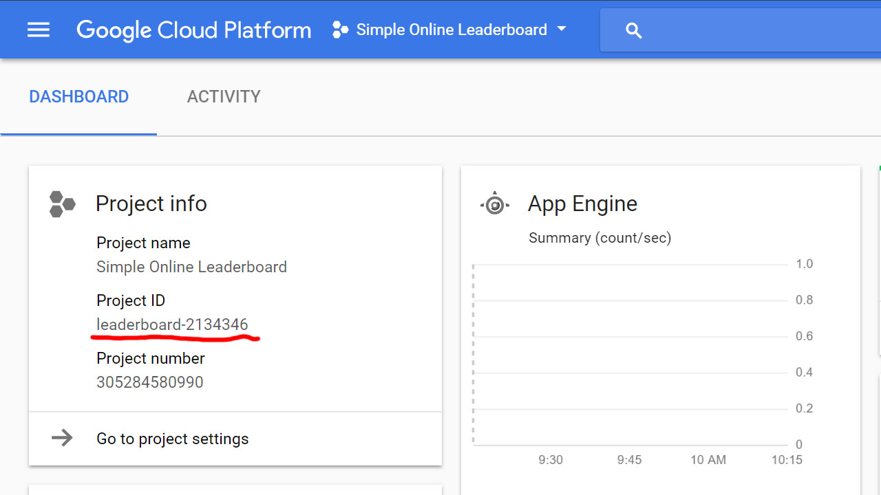 Google Cloud project ID